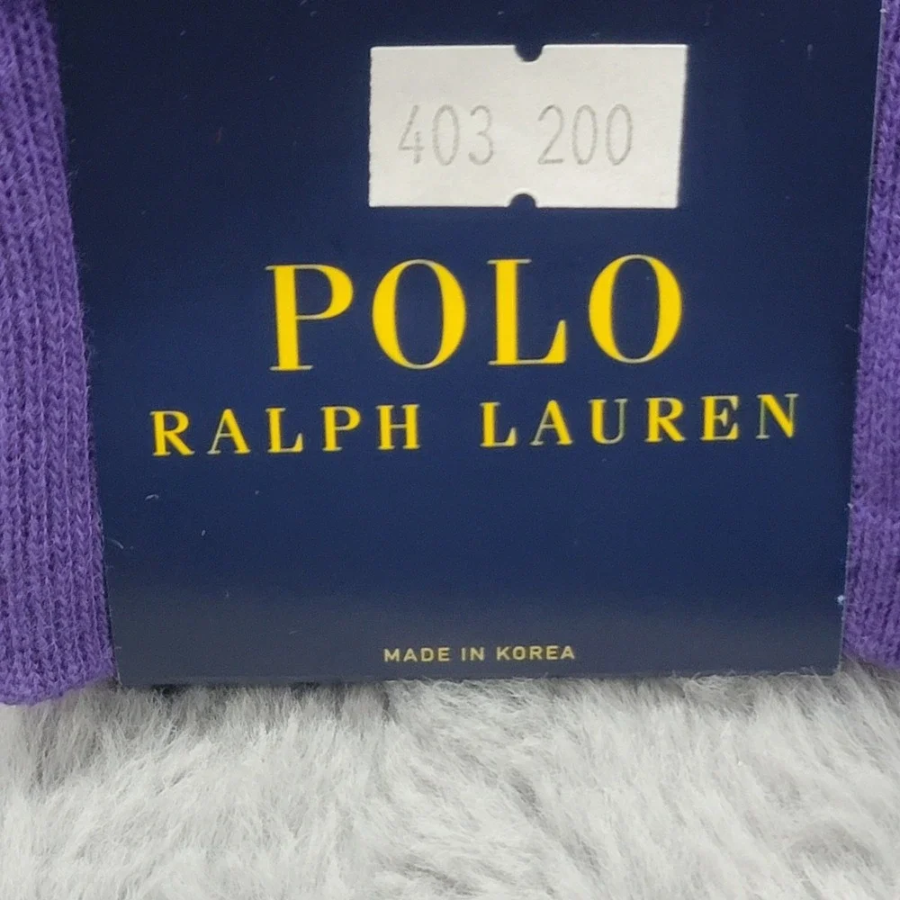 Polo Ralph Lauren Socks Mens 10-13 Purple Green Paisley Pony Embroidered Crew